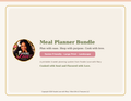 Foodie Love Meal Planner Bundle Senior-Friendly Landscape Edition cover